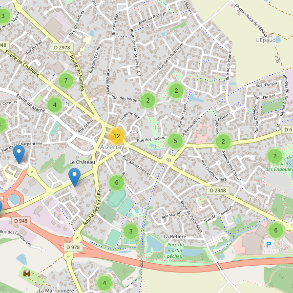 Carte des parkings à Aizenay Thumbnail
