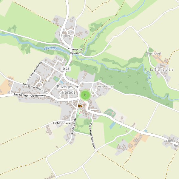 Carte des parkings à Bazoges-en-Pareds Thumbnail