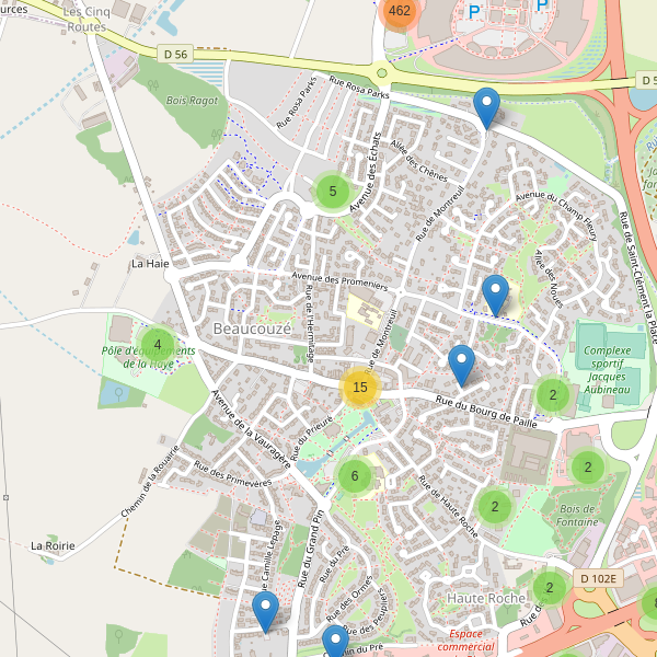Carte des parkings à Beaucouzé Thumbnail