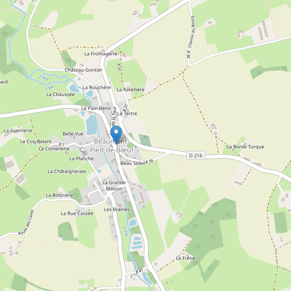 Carte des parkings à Beaumont-Pied-de-Bœuf (Sarthe) Thumbnail