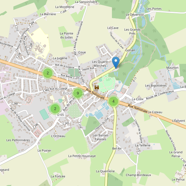 Carte des parkings à Bouloire Thumbnail
