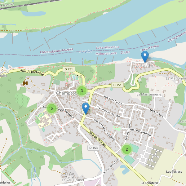 Carte des parkings à Champtoceaux Thumbnail