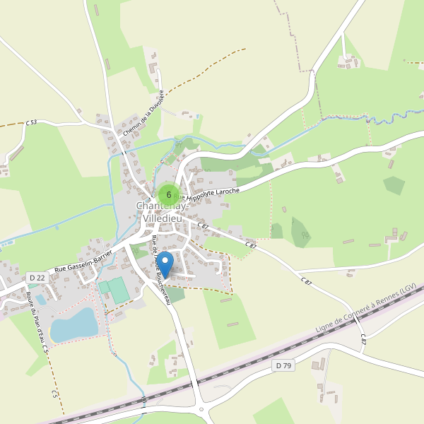 Carte des parkings à Chantenay-Villedieu Thumbnail