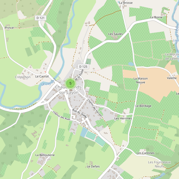 Carte des parkings à Chaudefonds-sur-Layon Thumbnail