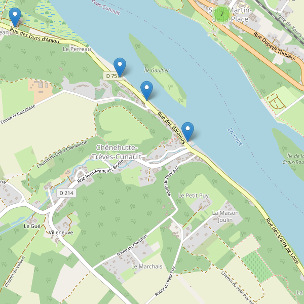 Carte des parkings à Chênehutte-Trèves-Cunault Thumbnail