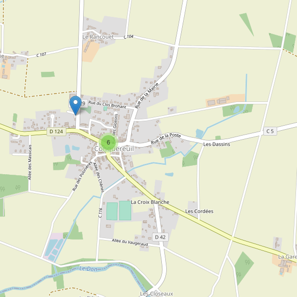 Carte des parkings à Conquereuil Thumbnail