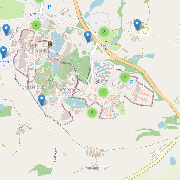 Carte des parkings à Font Rognou Thumbnail