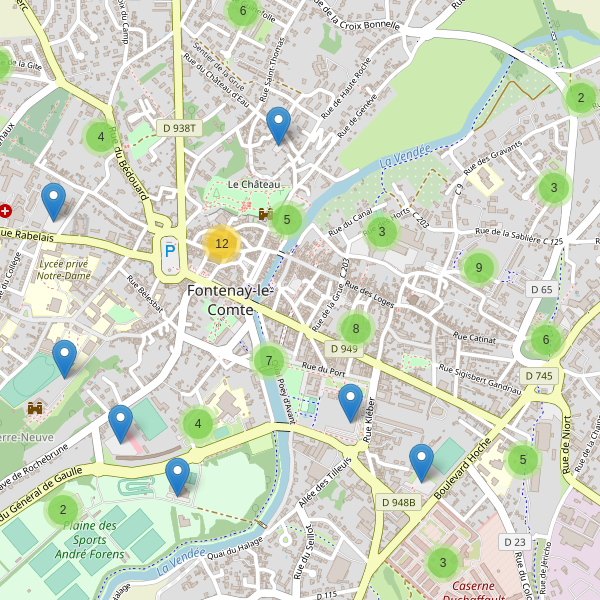 Thumbnail Carte des parkings à Fontenay-le-Comte