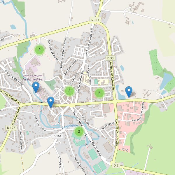 Carte des parkings à Gorron Thumbnail