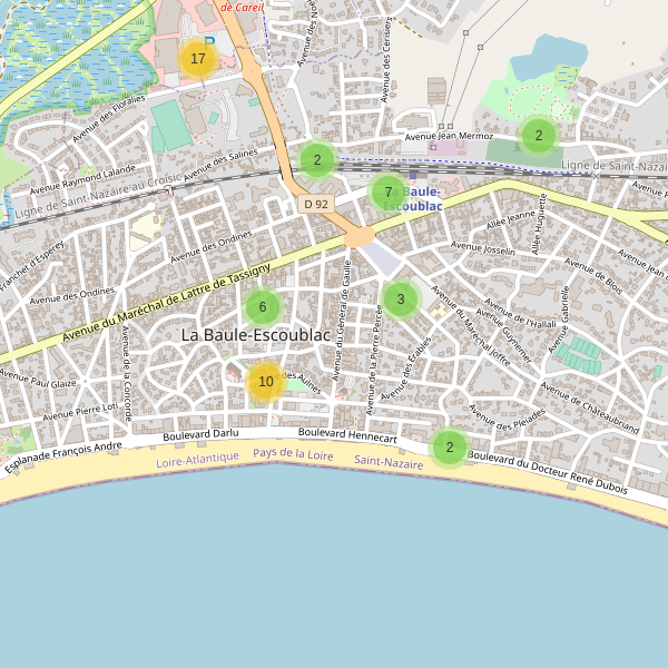 Carte des parkings à La Baule-Escoublac Thumbnail