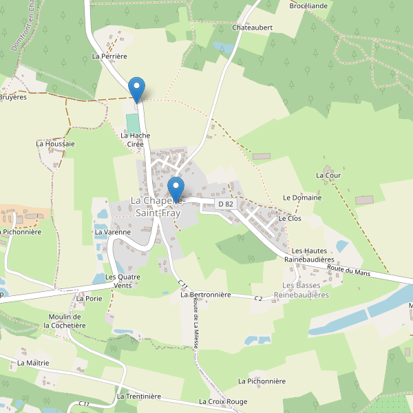 Carte des parkings à La Chapelle-Saint-Fray Thumbnail