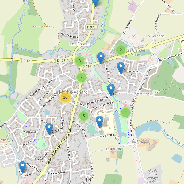 Carte des parkings à La Mothe-Achard Thumbnail