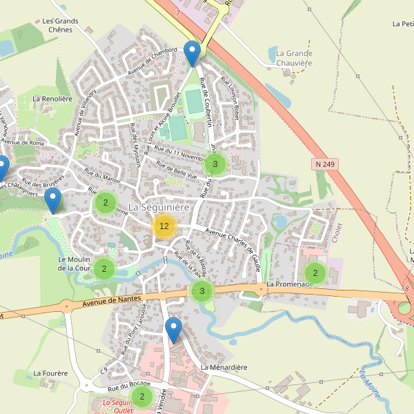 Carte des parkings à La Séguinière Thumbnail