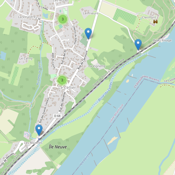 Carte des parkings à Le Cellier Thumbnail