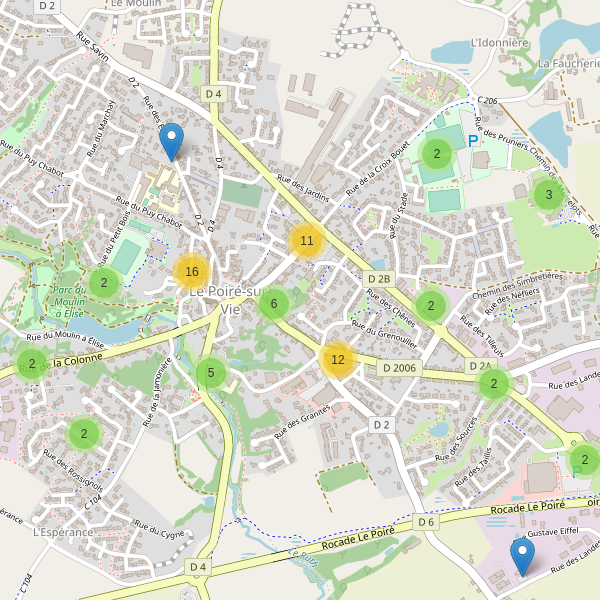 Carte des parkings à Le Poiré-sur-Vie Thumbnail