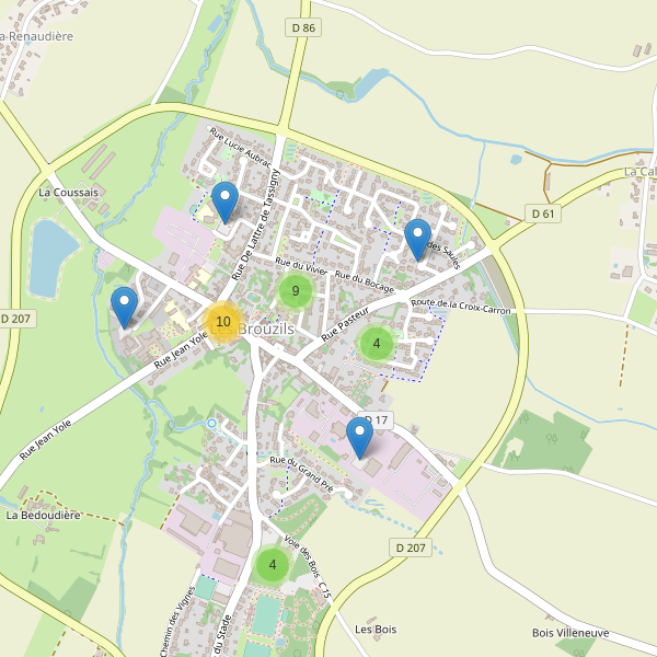 Carte des parkings à Les Brouzils Thumbnail