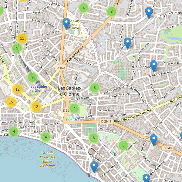 Thumbnail Carte des parkings à Les Sables-d'Olonne