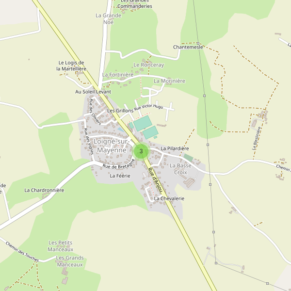 Carte des parkings à Loigné-sur-Mayenne Thumbnail