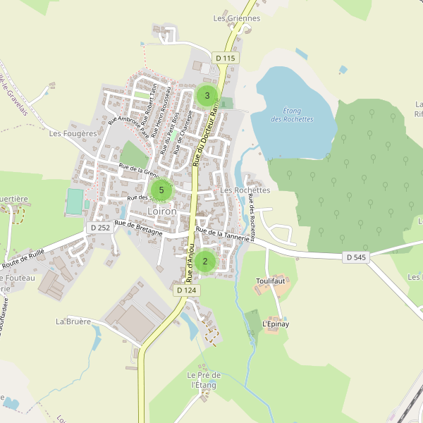 Carte des parkings à Loiron Thumbnail