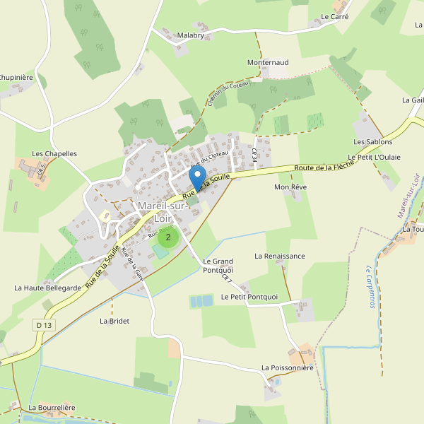 Carte des parkings à Mareil-sur-Loir Thumbnail