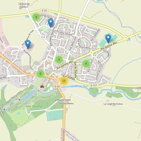 Thumbnail Carte des parkings à Maulévrier