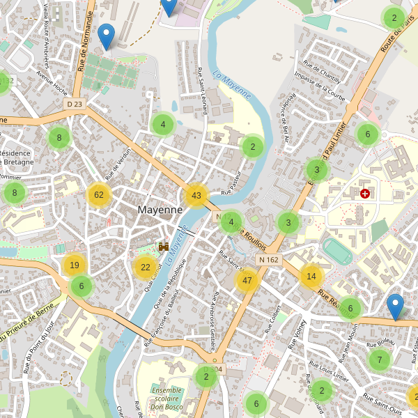 Thumbnail Carte des parkings à Mayenne