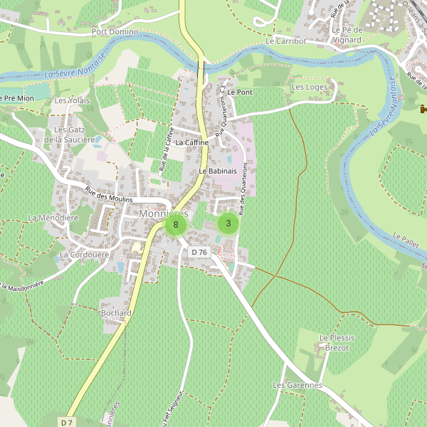Carte des parkings à Monnières (Loire-Atlantique) Thumbnail