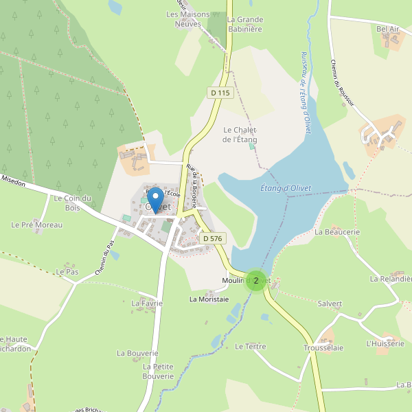 Carte des parkings à Olivet (Mayenne) Thumbnail