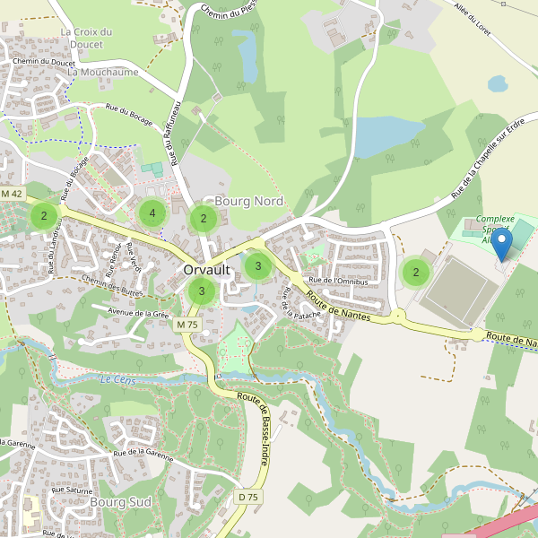 Carte des parkings à Orvault Thumbnail