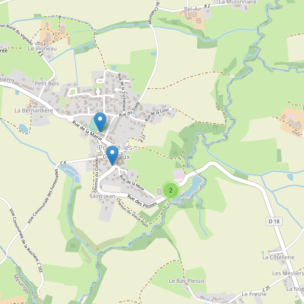 Carte des parkings à Pouillé-les-Côteaux Thumbnail