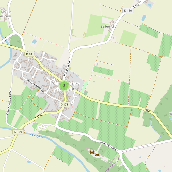 Carte des parkings à Saint-Georges-sur-Layon Thumbnail