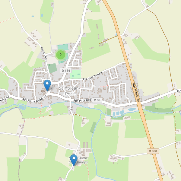 Carte des parkings à Saint-Jean-d'Assé Thumbnail