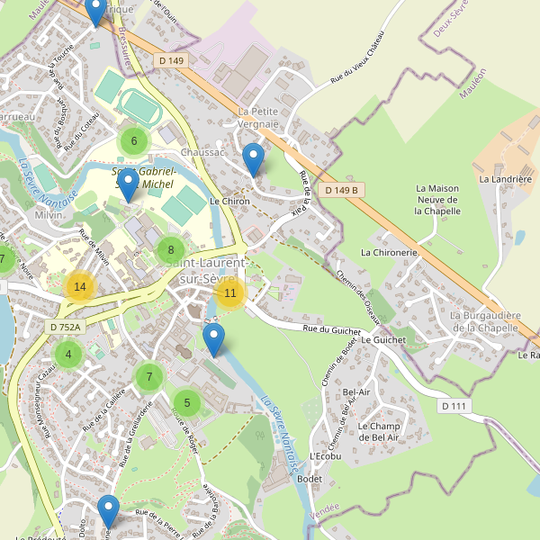 Carte des parkings à Saint-Laurent-sur-Sèvre Thumbnail