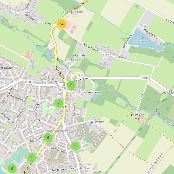Carte des parkings à Saint-Mars-du-Désert (Loire-Atlantique) Thumbnail