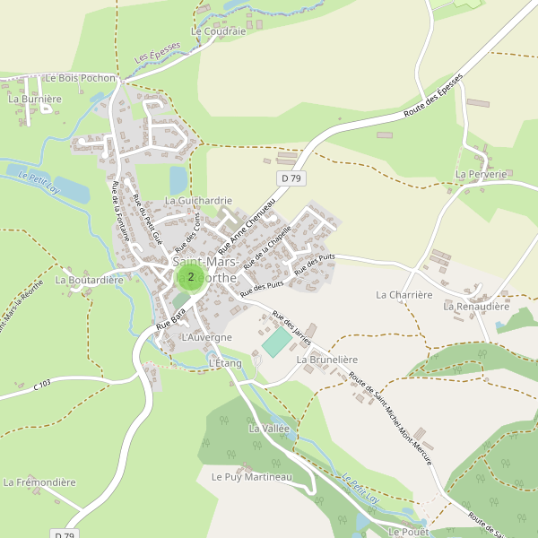 Carte des parkings à Saint-Mars-la-Réorthe Thumbnail