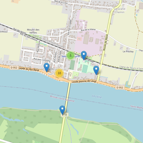 Carte des parkings à Saint-Mathurin-sur-Loire Thumbnail