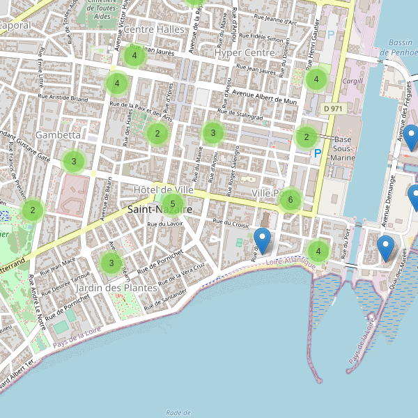 Thumbnail Carte des parkings à Saint-Nazaire (Loire-Atlantique)