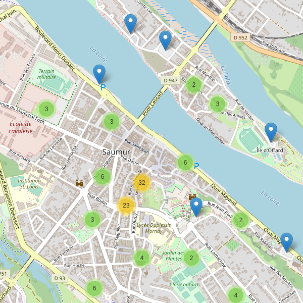 Thumbnail Carte des parkings à Saumur