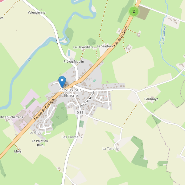 Carte des parkings à Sceaux-sur-Huisne Thumbnail
