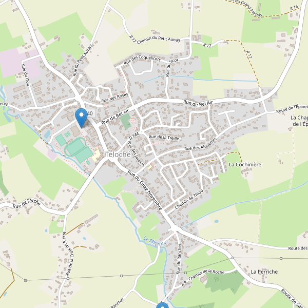 Carte des parkings à Teloché Thumbnail