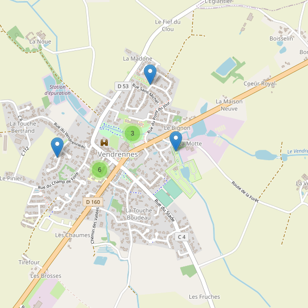 Carte des parkings à Vendrennes Thumbnail