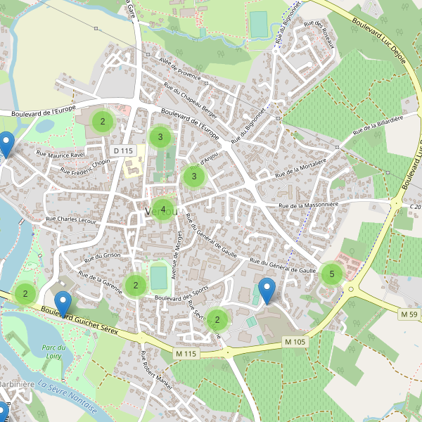 Carte des parkings à Vertou Thumbnail