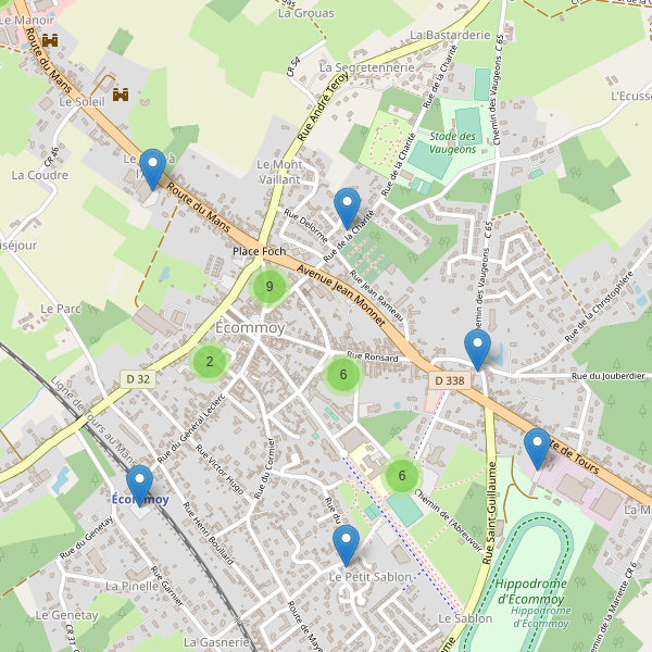 Carte des parkings à Écommoy Thumbnail