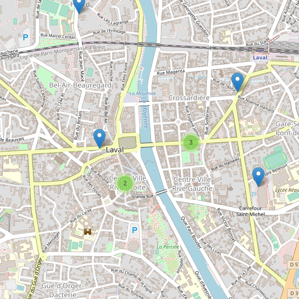 Carte des pharmacies à Laval (Mayenne) Thumbnail