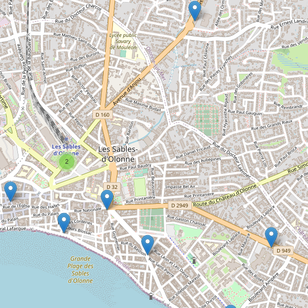 Carte des pharmacies à Les Sables-d'Olonne Thumbnail