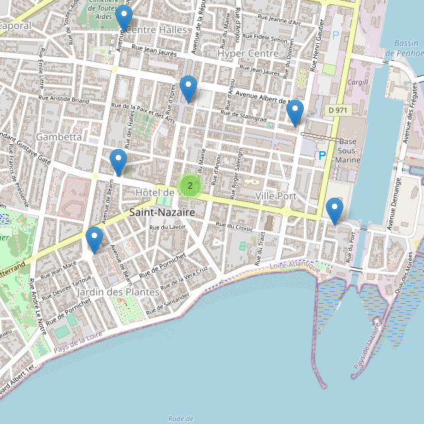 Carte des pharmacies à Saint-Nazaire (Loire-Atlantique) Thumbnail