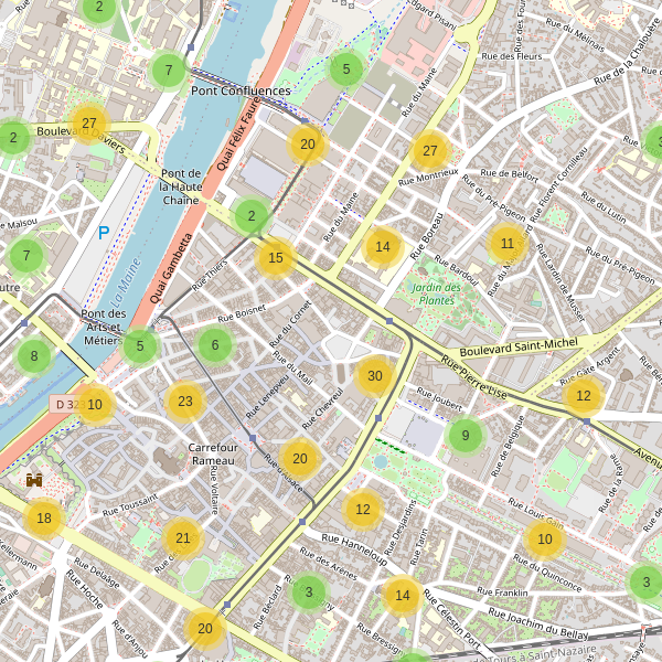 Carte des stationnement-velos à Angers Thumbnail