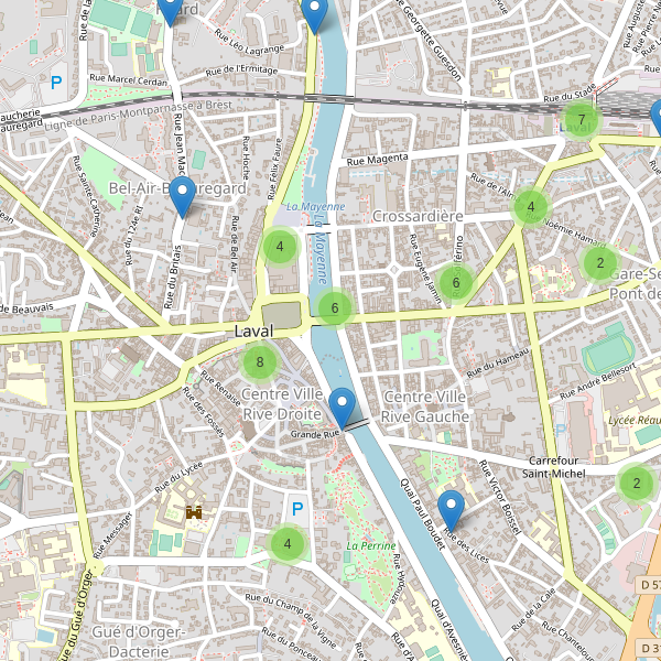 Carte des stationnement-velos à Laval (Mayenne) Thumbnail