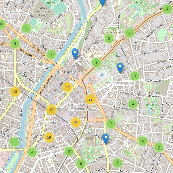 Carte des stationnement-velos à Le Mans Thumbnail