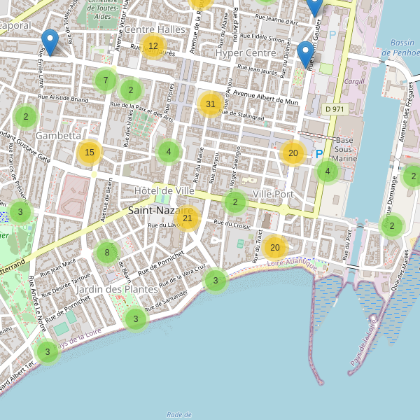 Carte des stationnement-velos à Saint-Nazaire (Loire-Atlantique) Thumbnail